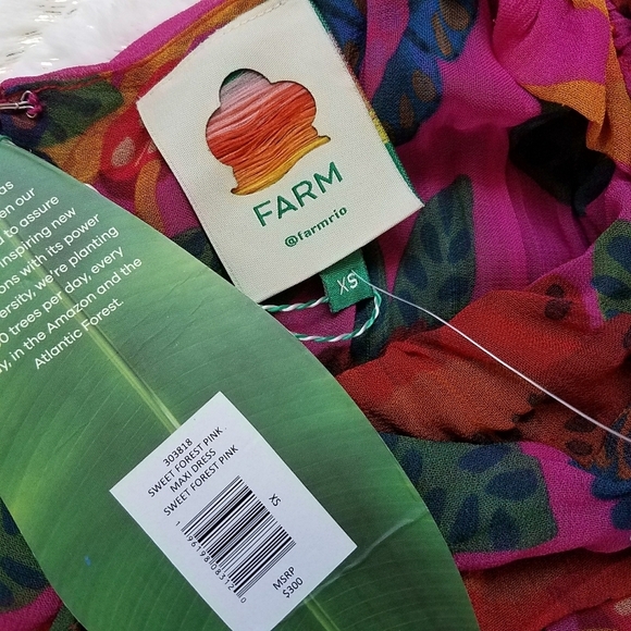 Farm Rio Pink Sweet Forest Maxi Dress - Picture 11 of 12